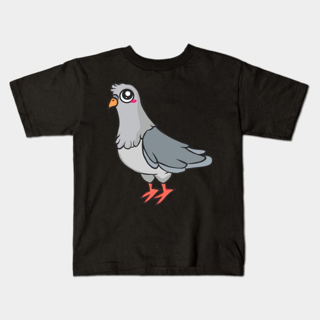 Dove peace faithful white gray bird love Kids T-Shirt by KK-Royal